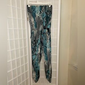 Blue snake skin print Jumpsuit